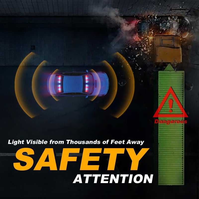 LRTER 2x17.7 Traffic Advisor Light Bar Emergency Warning Flashing Safety Interior Windshield Strobe Lights for Construction Vehicles Snow plow Trucks Firefighter Lights, Red/Blue - Image 2
